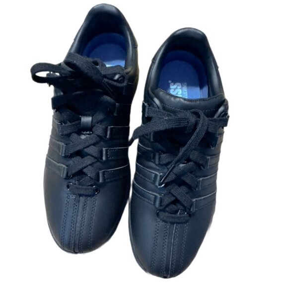 K-Swiss Shoes - K-Swiss Women’s Black Sneakers Size 7 | Classic Leather Lace-Up Shoes NWOB